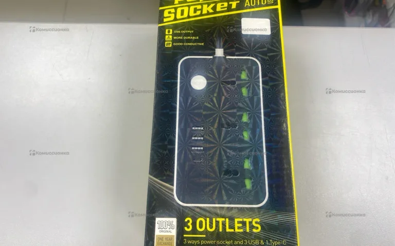 Сетевой фильтр Power Socket 3.4A 3 розетки