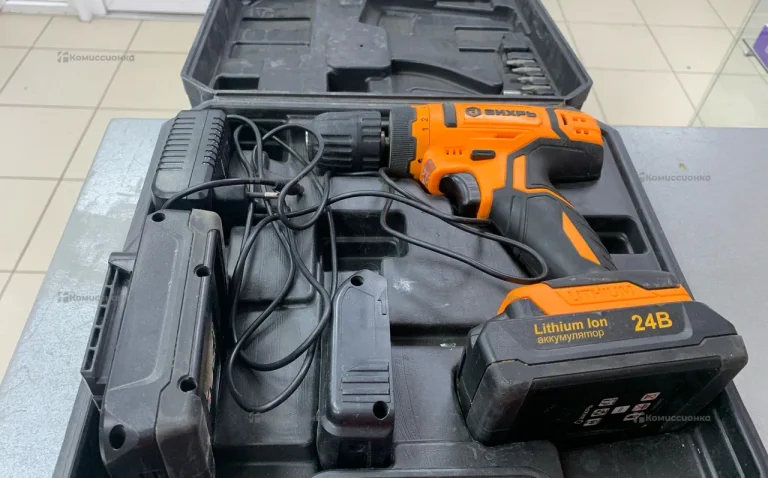 Аккумуляторная дрель-шуруповерт ВИХРЬ ДА-24Л-2К