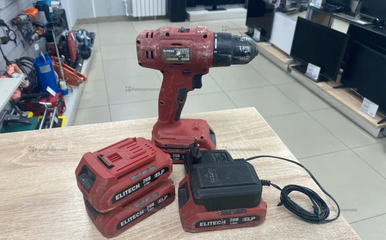аккумуляторный шуруповерт elitech да 20-2СЛ