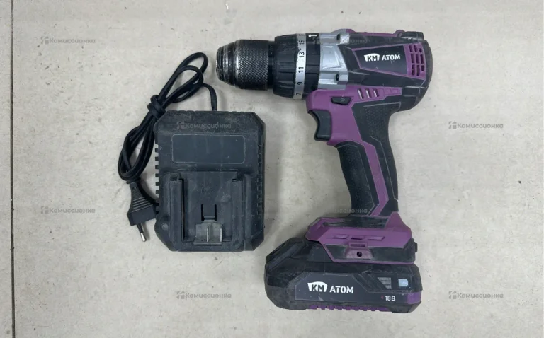 Дрель-шуруповерт КМ атом CID-184BL