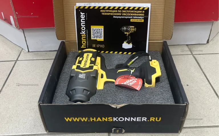 Аккумуляторный гайковерт Hanskonner hcd18100s