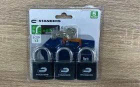 Замок навесной Standers 67x50 мм, чугун, 2 ключа в комплекте, цвет черный