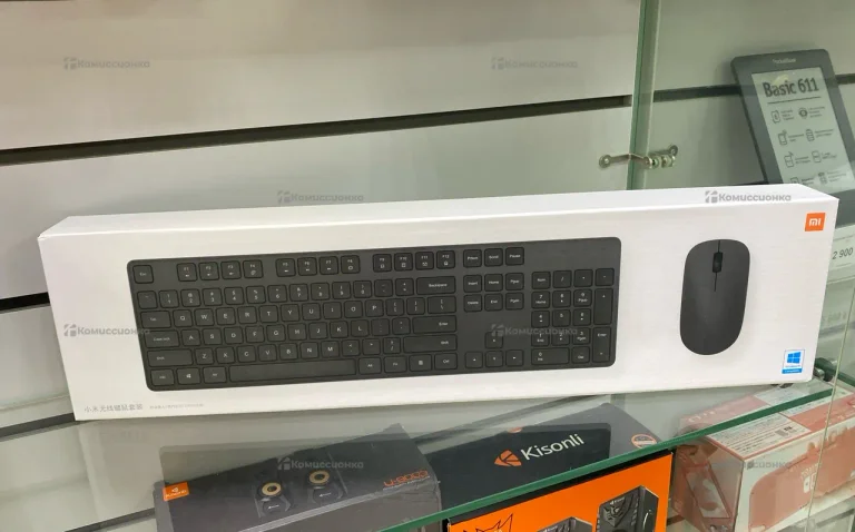 Клавиатура и мышь Xiaomi Mi Wireless Keyboard and Mouse Combo ENG WXJS01YM Русские буквы (черный)