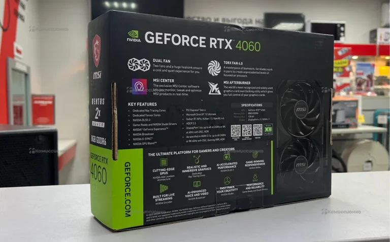 Видеокарта MSI GeForce RTX 4060 VENTUS 2X BLACK OC