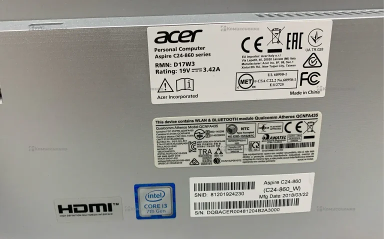 Моноблок Acer Aspire C24-860