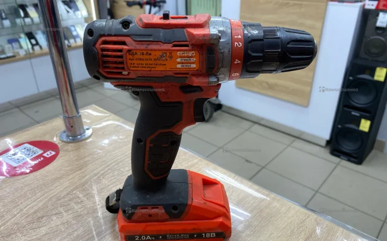 Аккумуляторная дрель шуруповёрт СПЕЦ БДА-18-ЛИ