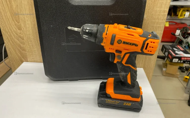 Аккумуляторная дрель-шуруповерт ВИХРЬ ДА-24Л-2К