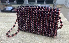 Купить Сумка женская из бусин фиолетовая б/у , в Казань Цена:3000рублей