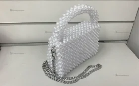 Купить Сумка женская из бусин белая б/у , в Казань Цена:3000рублей