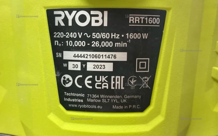 Фрезер Ryobi RRT1600