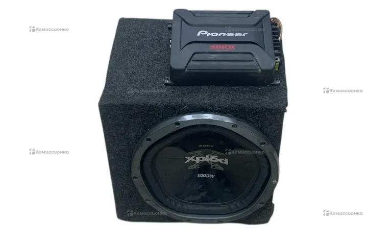 Сабвуфер  Sony xplod 1000w с усилителем pioner gm-