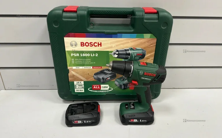 Дрель-шуруповерт Bosch PSR 1800 LI-2 1.5Ah x1 Case
