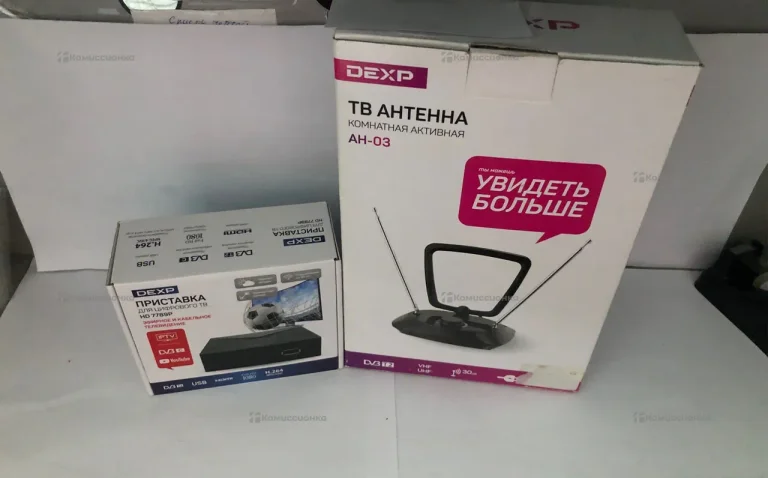 Комплект Dexp приставка HD7789p Tв антенна