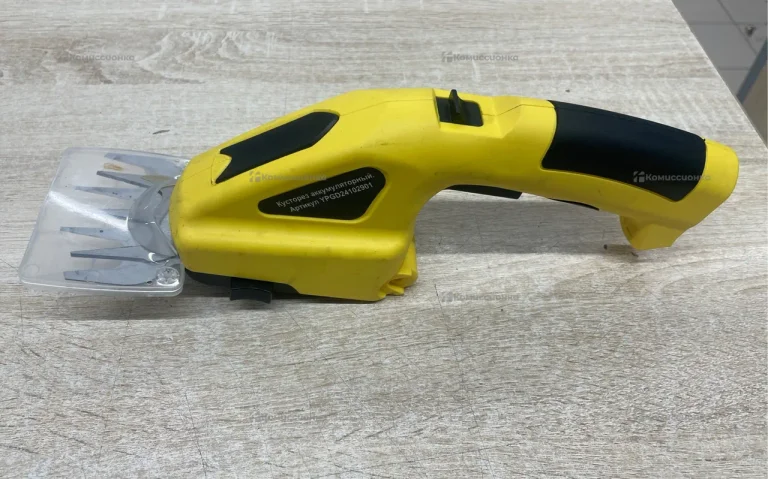 Аккумуляторный кусторез желтый