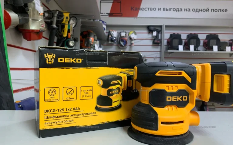 Шлифмашина эксцентриковая аккумуляторная DEKO DKCG