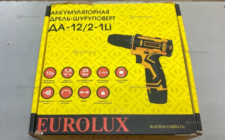 Дрель шуруповерт Eurolux ДА-12/2LI