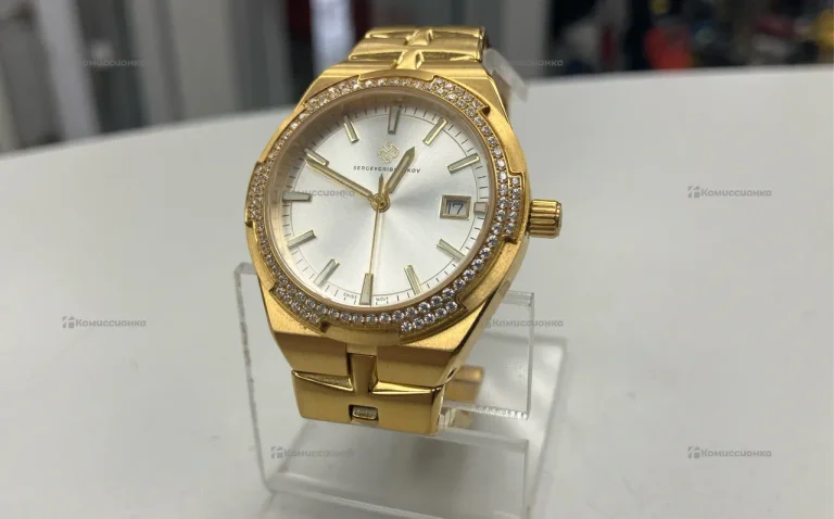 Часы  sergeygribniyakov желтые с камнями