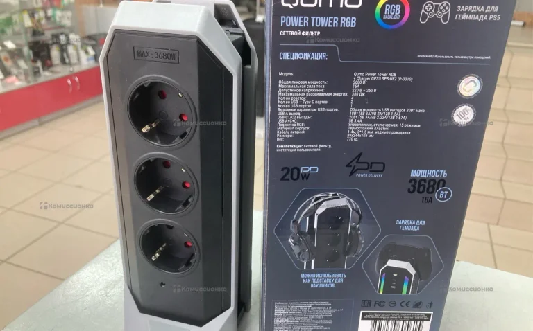 Сетевой фильтр QUMO POWER TOWER RGB