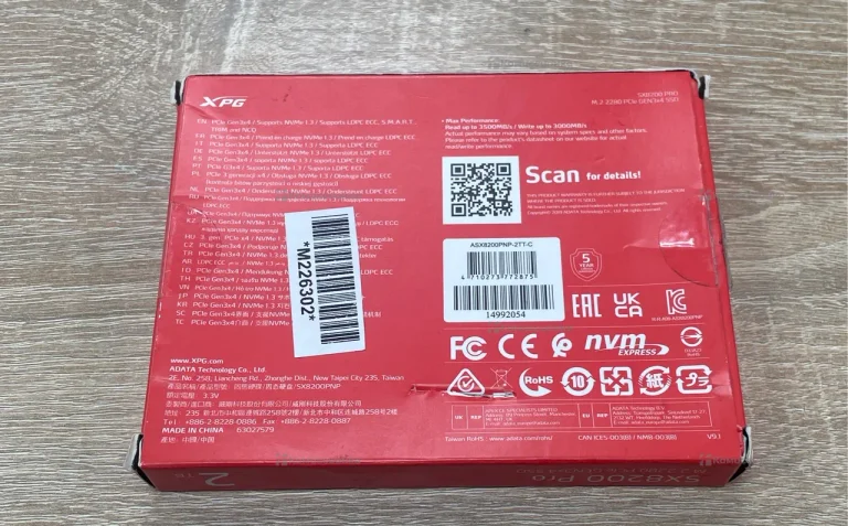 SSD XPG SX8200 PRO 2TB