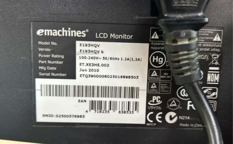 Монитор eMachines E193HQVb