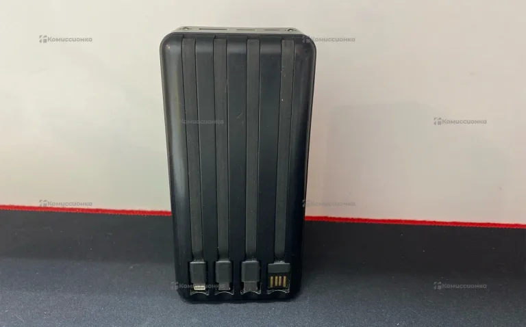 Power bank черный с проводами