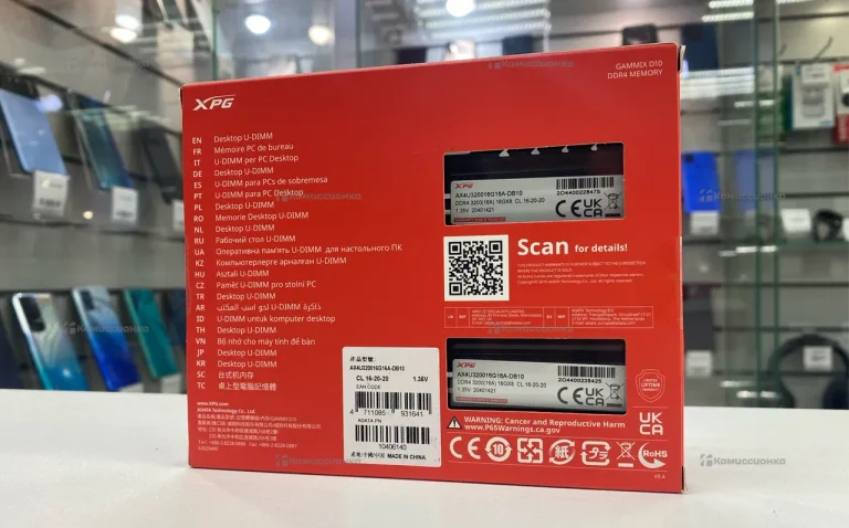 Оперативная память ADATA XPG GAMMIX D10 32ГБ DDR4