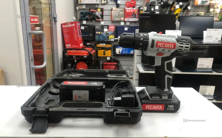 Шуруповерт ресанта да-18лк-у