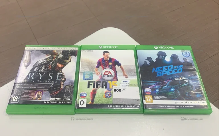 Диски Xbox One: FIFA 15, Need For Speed, Ryse Son,