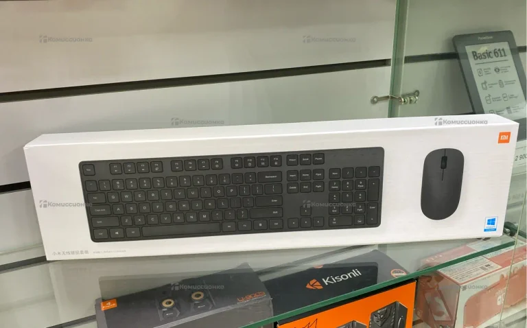 Клавиатура и мышь Xiaomi Mi Wireless Keyboard and Mouse Combo ENG WXJS01YM Русские буквы (черный)
