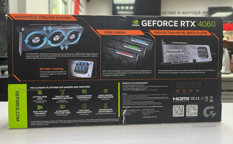 Видеокарта GIGABYTE GeForce RTX 4060 GAMING OC 8ГБ