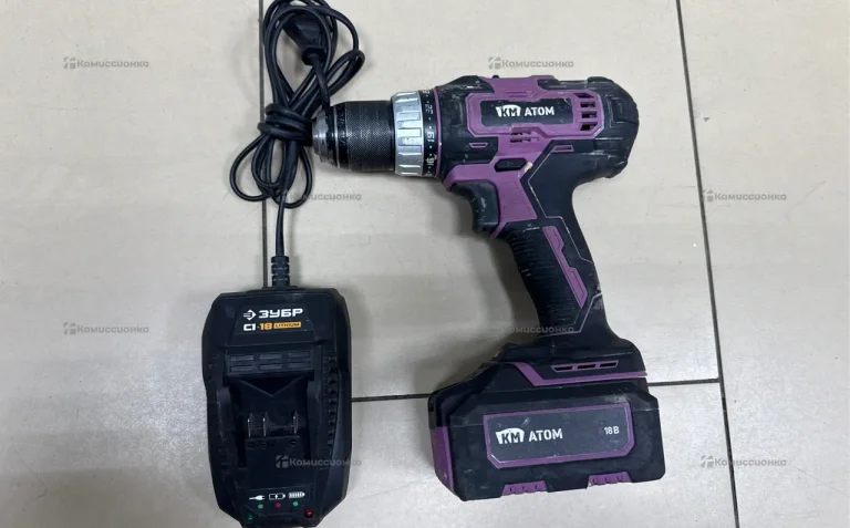 Дрель Шуруповерт KM Atom CD-181