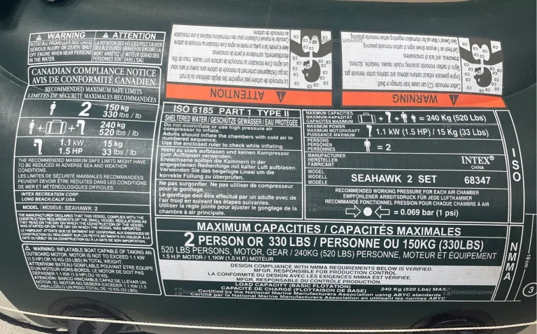 Лодка надувная 2-местная Intex Seahawk 2 Set