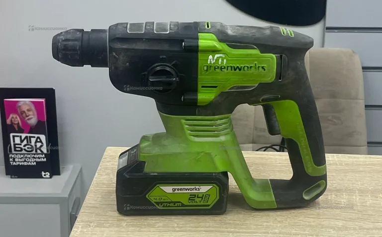 Перфоратор аккумуляторный greenworks GD24SDS2