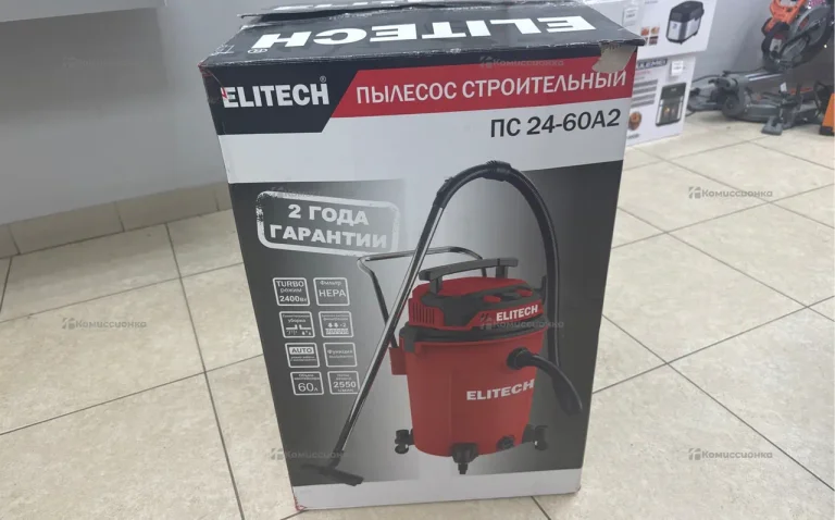 строительный пылесос elitech пс 24-60А2