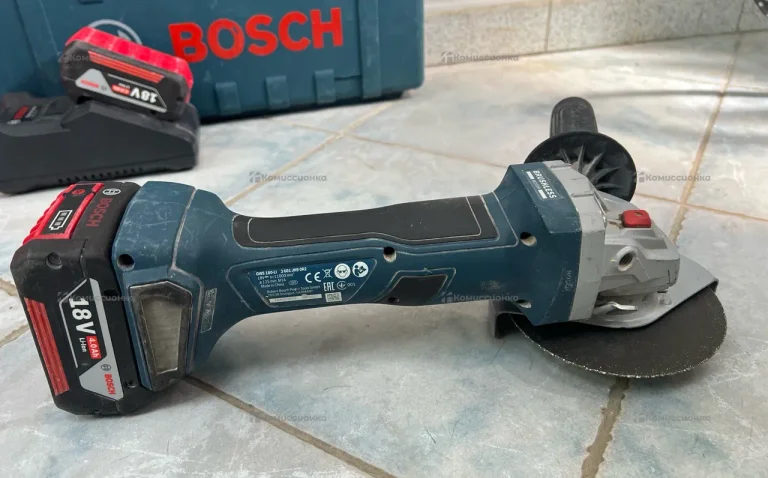Аккумуляторная УШМ BOSCH GWS 180-Li 4.0Ач