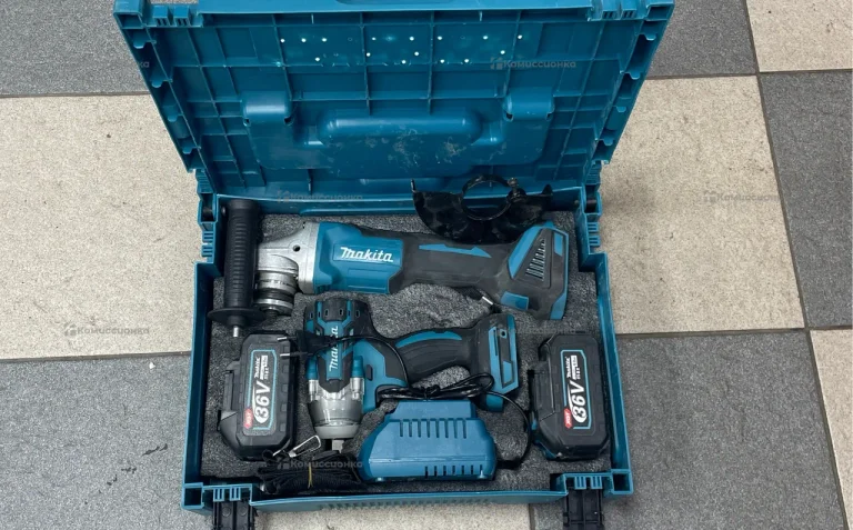 makita 2 в1 ушм аккамуляторная и гайковерт
