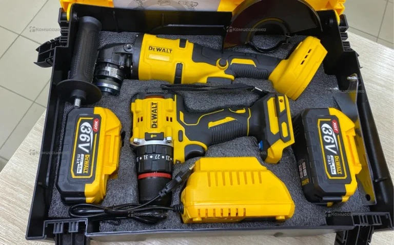 Набор 2в1  УШМ, Шуруповерт DeWalt реп.