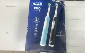Купить Зубная щетка Oral-B Pro Series 1 DUO синий/черный б/у , в Москва и область Цена:3900рублей