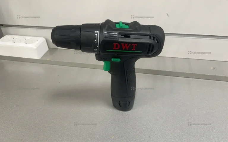 Аккумуляторная дрель-шуруповерт DWT 12В LiION *2Ач, макс.крут.мом. 24Нм