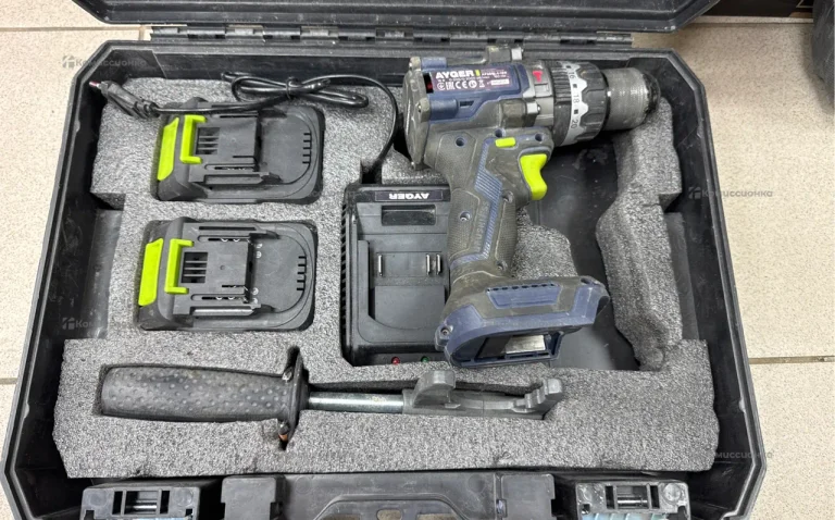 аккумуляторная дрель шуруповерт AYGER ap20bl4-160