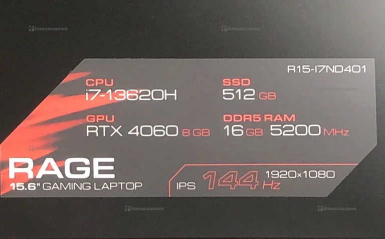 Ноутбук ARDOR GAMING RAGE R15-i7ND401