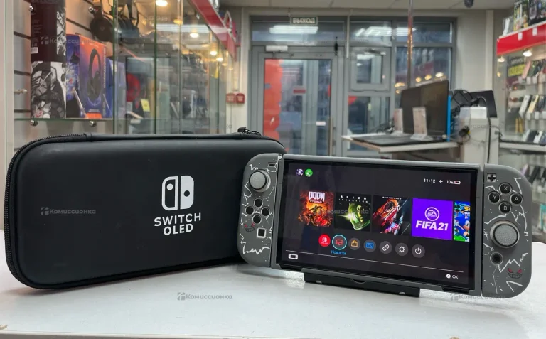 Приставка Nintendo switch oled 64gb+флешка 256gb(п