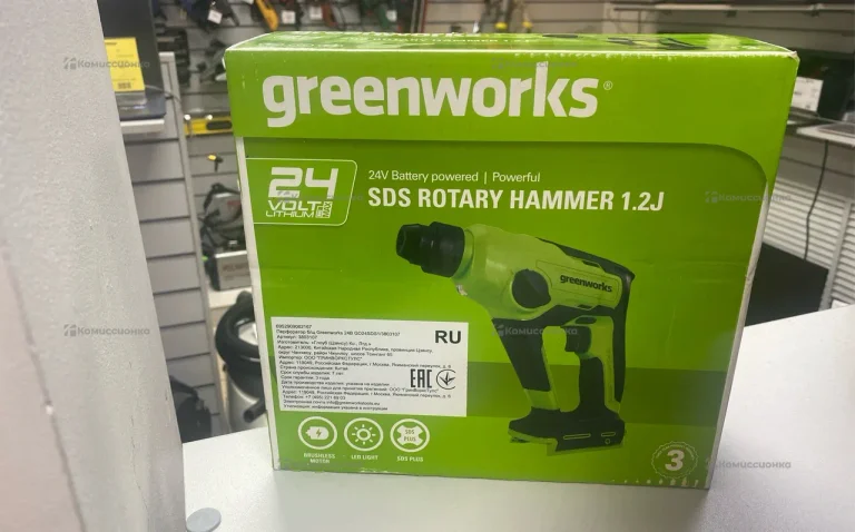 Перфоратор аккумуляторный бесщеточный Greenworks G
