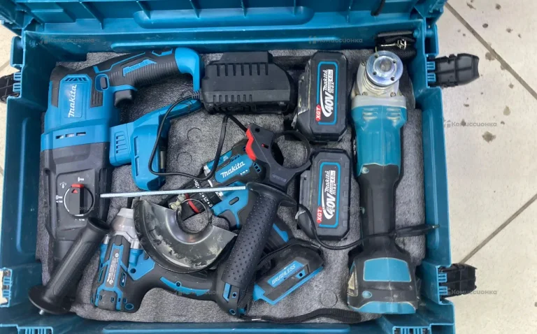 Набор Makita 4в1 (Перф/УШМ/Шурп/Гайк-т)