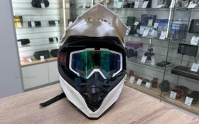 Купить Мотошлем Кроссовый с очками ECE R22-06 55-56 б/у , в Челябинск Цена:2900рублей