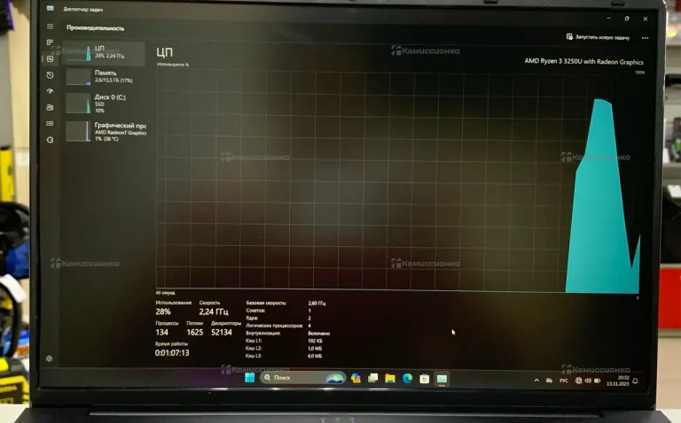 Ноутбук  AMD ryzen 3 3250U