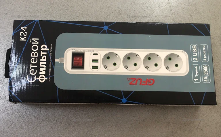 Сетевой фильтр gfuzf k24 4 розетки