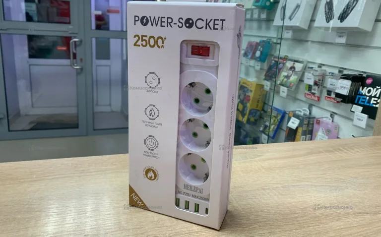 Удлинитель Power Socket 2500W 3 розетки