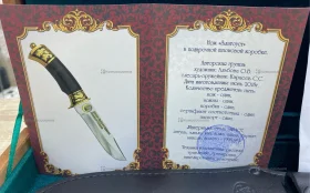 Купить Коллекционный нож Златоуст в подарочной  шпоновой б/у , в Казань Цена:29900рублей