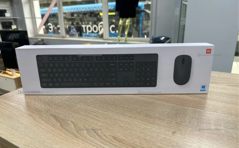 Клавиатура и мышь Xiaomi Mi Wireless Keyboard and Mouse Combo ENG WXJS01YM Русские буквы (черный)